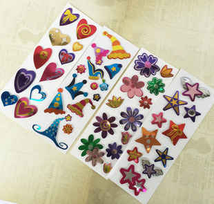 Scrapbook 手账相册装饰 3D立体贴纸 閃光亮亮帖纸 多款