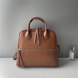 头层牛皮手提单肩包双肩包高品质植鞣牛皮大容量通勤休闲女包