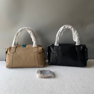 2026年新款手提单肩斜挎女包头层牛皮植鞣牛皮大容量波斯顿潮包