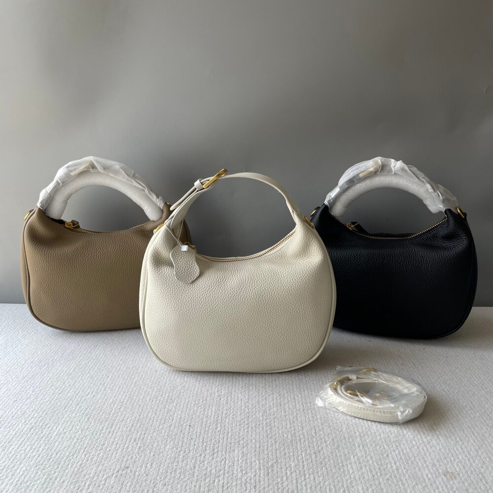 头层牛皮手提单肩斜挎女包2026新款时尚元宝包精致饺子包高颜值