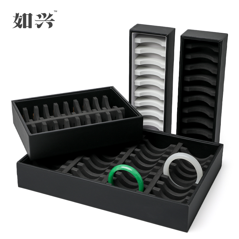 插式手镯盘珠宝展示盒收纳盘40位20位玉镯展示道具镯子摆放托盘架