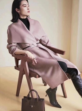 现货 2色 高定 GD款 Ruby灰粉纯羊绒大衣