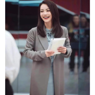 50MM鸽子灰风衣 裤 锡灰色西装 马甲 子 40.5重绉西装 现货