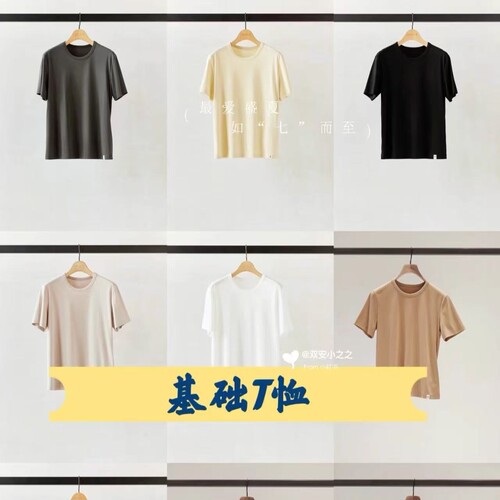 现货  10色 女装春季棉针织布短袖T恤