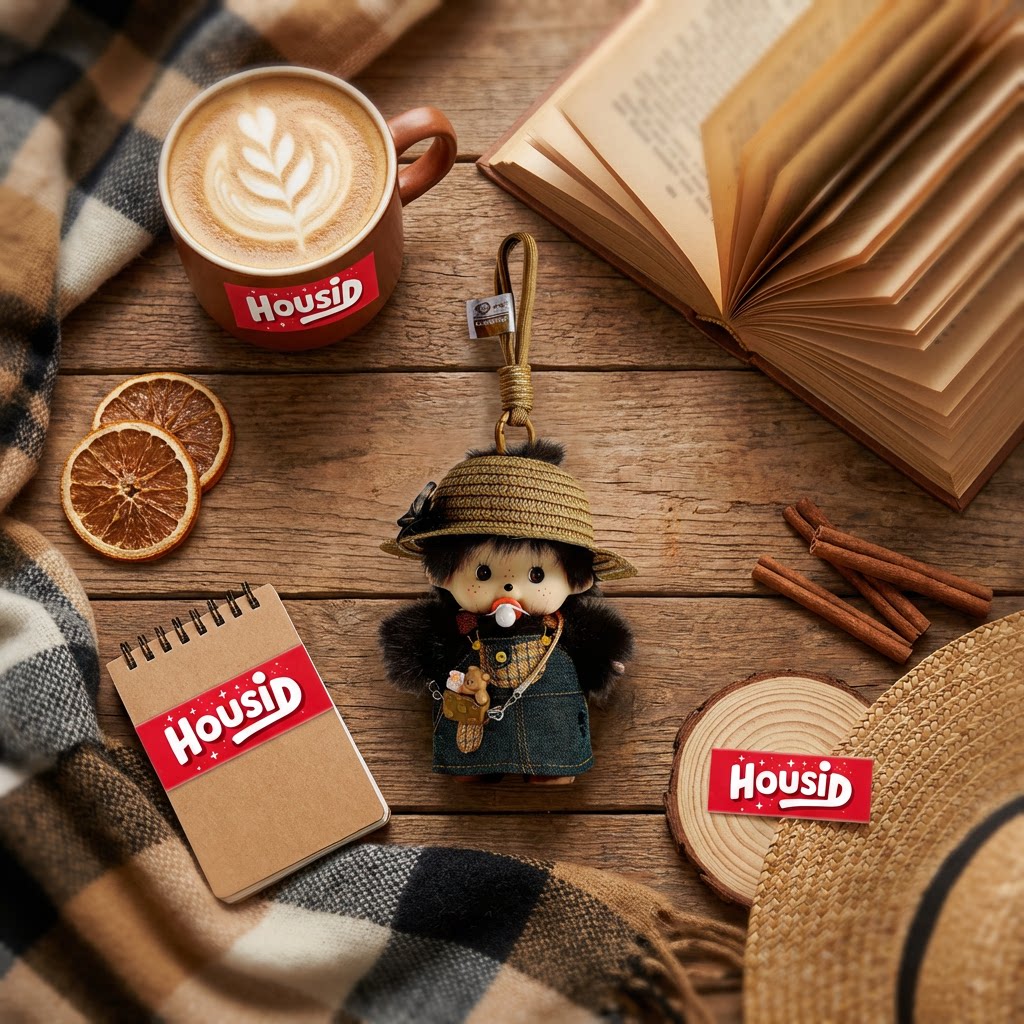 日本HOUSID正版草帽蒙奇奇毛绒娃娃包挂件钥匙扣潮玩送人生日礼物