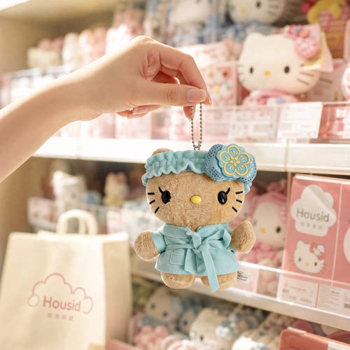 夏威夷酒店限定浴袍Kitty挂件