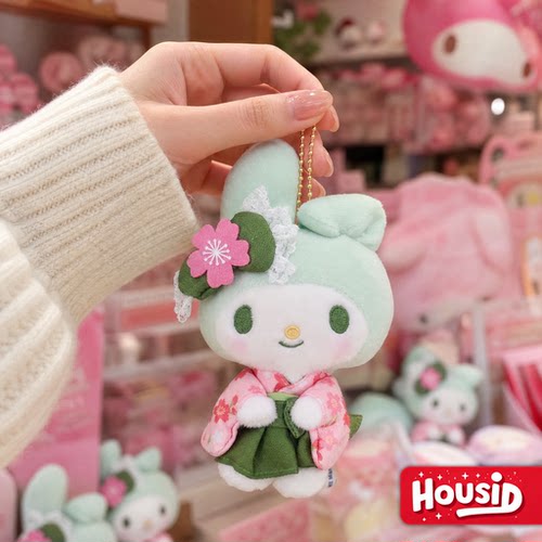 抹茶和服美乐蒂毛绒挂件