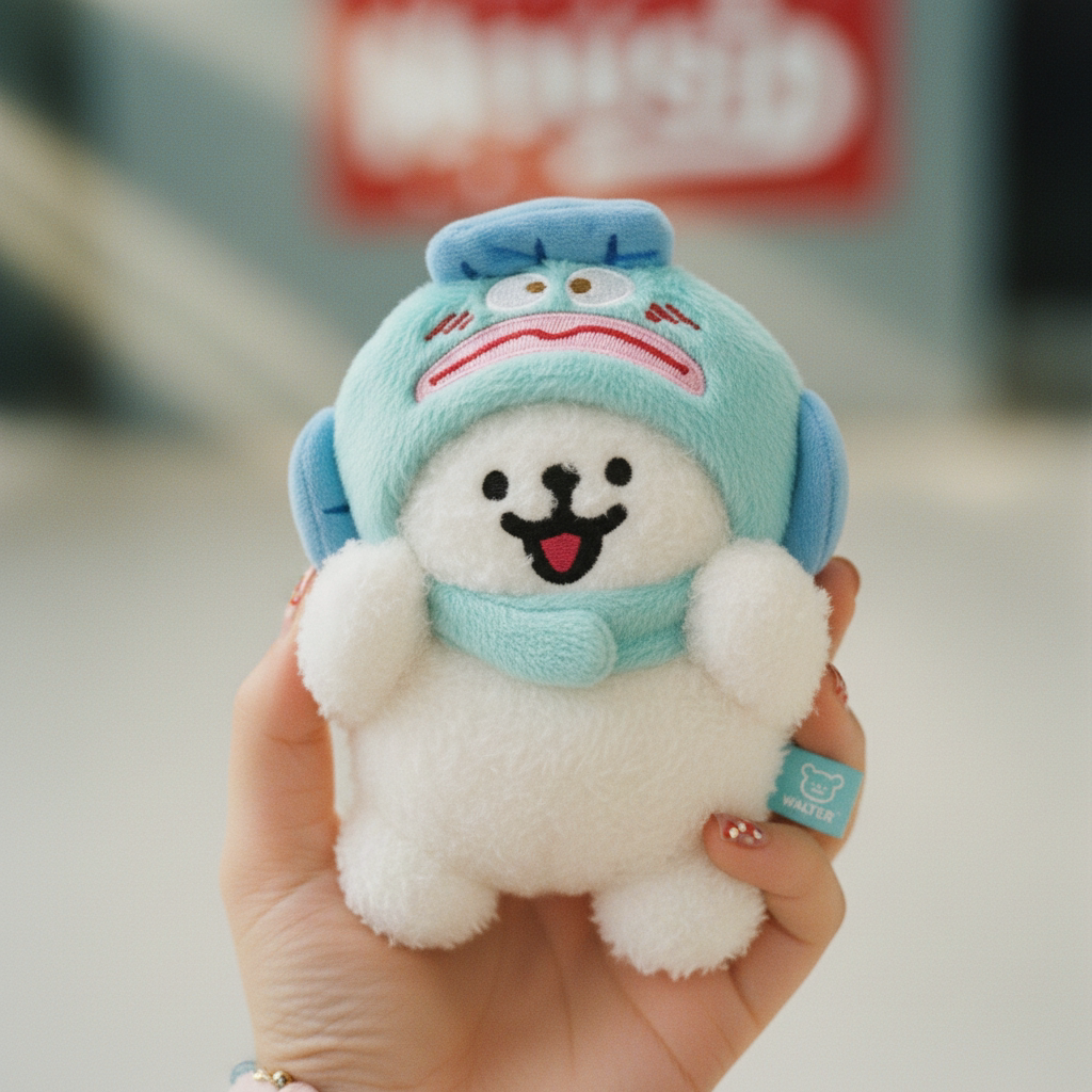 HOUSID日本丑鱼头套线条小狗包挂件毛绒公仔玩偶钥匙扣圣诞礼物女