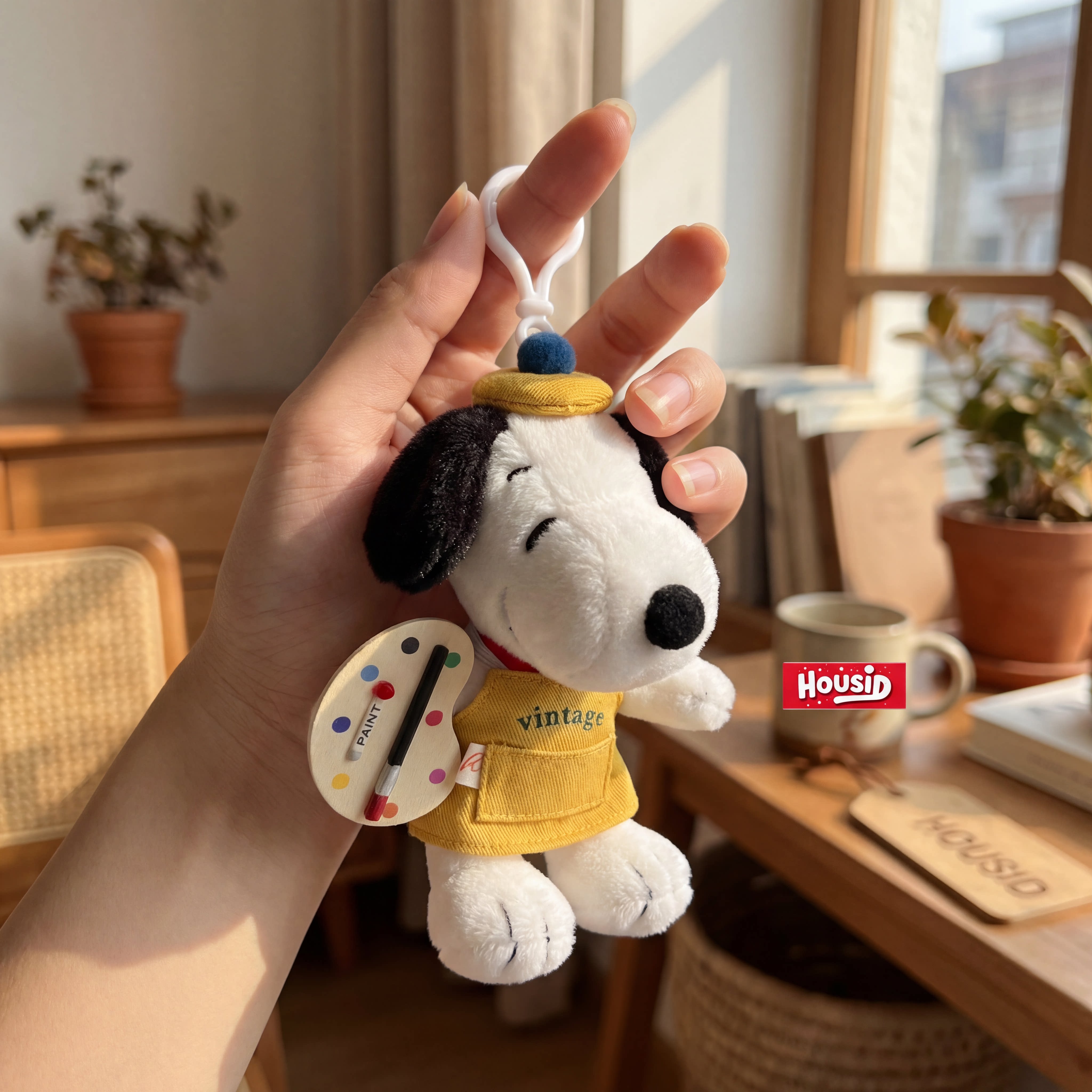 HOUSID日本史努比情人节包包挂件毛绒公仔小玩偶钥匙扣生日礼物女