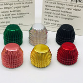 100pcs小号蛋糕纸托迷你雪媚娘油纸小麦芬纸杯托铝箔纸托蛋糕纸杯