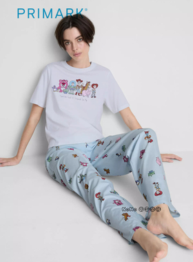 代购英国Primark女款成人大童玩具总动员短袖T恤家居服睡衣长裤