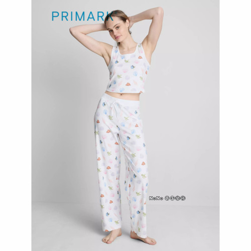 代购英国Primark女款成人大童小丑鱼无袖背心家居服睡衣裤纯棉