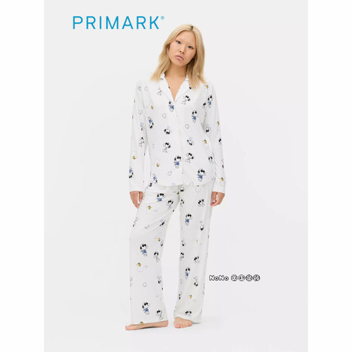 代购英国Primark女款成人大童SNOOPY史努比长袖家居服睡衣裤暖绒