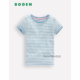 英国Mini BODEN女童蓝白色条纹短袖 T恤全棉2 代购 14岁新款 G5884