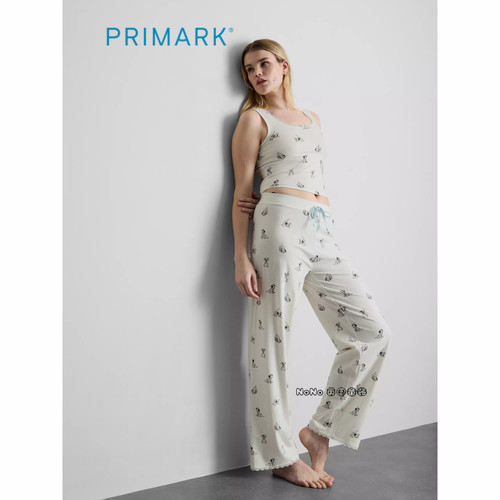 英国Primark女款成人大童101斑点小狗背心家居服睡衣长裤新款