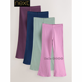 代购 199 16岁H65 英国Next女大童亲子粉绿深蓝色喇叭休闲长裤