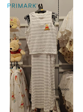 英国Primark女款成人大童小熊维尼噗噗背心T恤家居服睡衣裤柔软