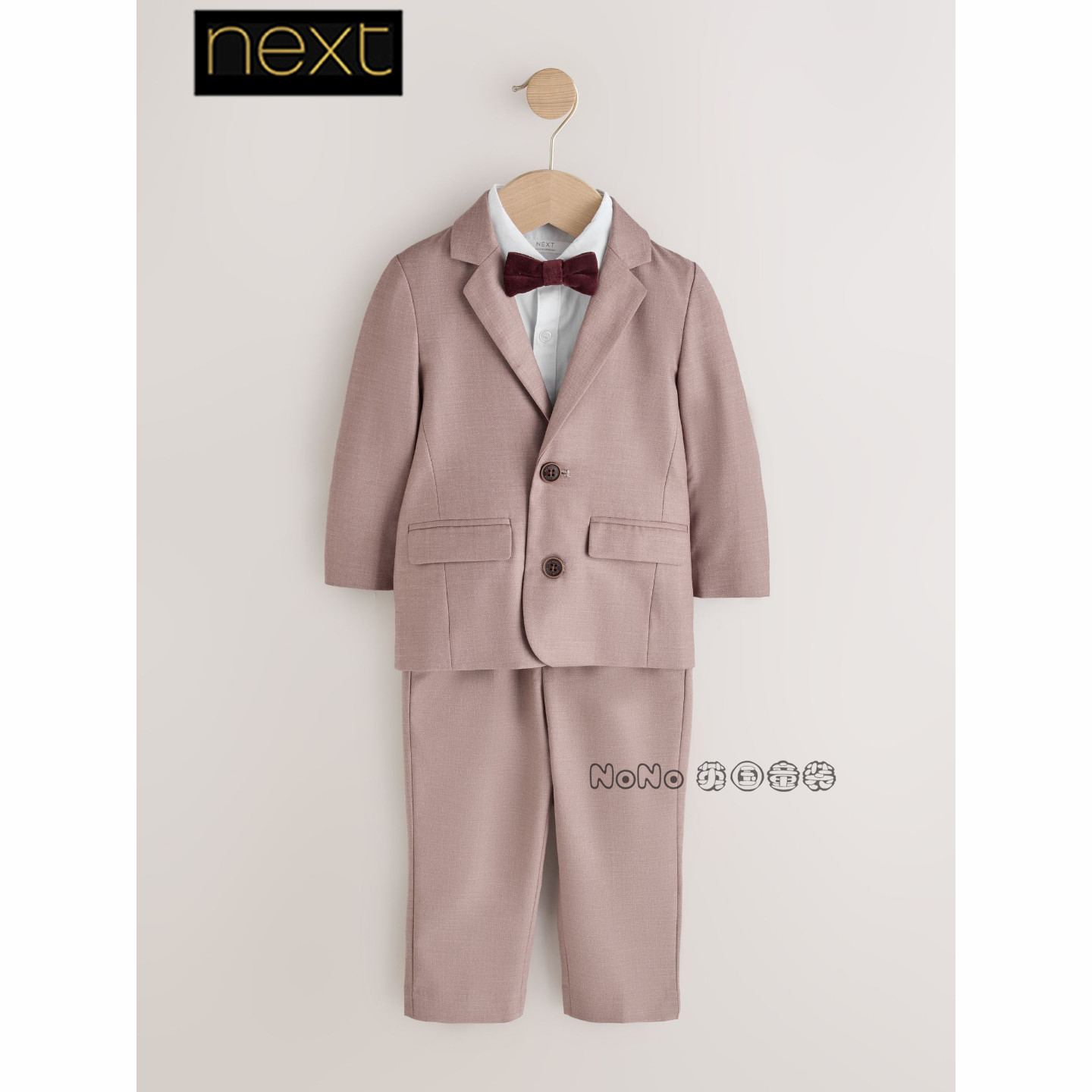 英国Next男童衬衫领结礼服西装长裤演出生日宴会套装1-9岁G64-121