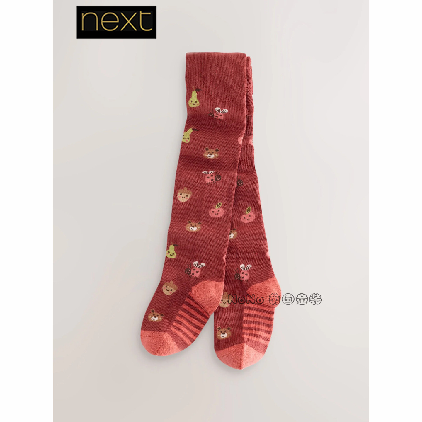 英国NEXT正品女童小熊水果卡通连裤袜紧身裤弹力袜0-10岁G98-366