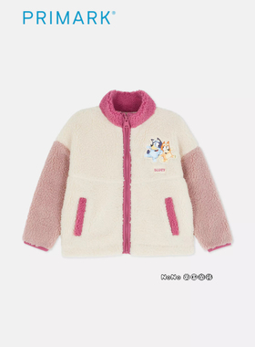 代购英国PRIMARK正品乳白粉色布鲁伊宾果外套加厚毛毛羊羔毛1-7岁