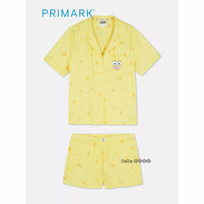 代购英国Primark女款成人大童海绵宝宝短袖家居服睡衣裤纯棉