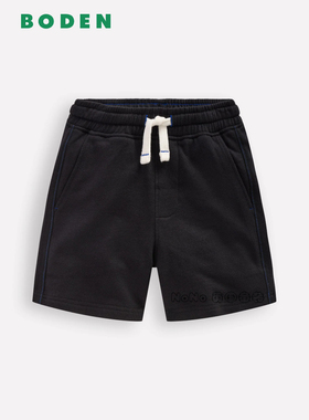 代购英国Mini Boden儿童黑色休闲运动短裤新款全棉2-14岁B3168