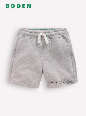 代购英国Mini Boden儿童浅灰色休闲运动短裤新款全棉2-14岁B3168
