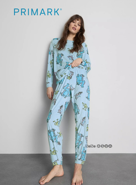 英国Primark正品女款成人大童迪士尼大眼仔怪兽家居服睡衣长裤