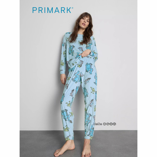英国Primark正品女款成人大童迪士尼大眼仔怪兽家居服睡衣长裤