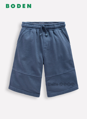 英国Mini BODEN代购男童蓝色短裤运动休闲全棉2-14岁新款B3213