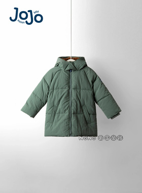 代购英国JoJo Maman Bebe男童墨绿色毛毛内衬外套加厚棉服F47-410
