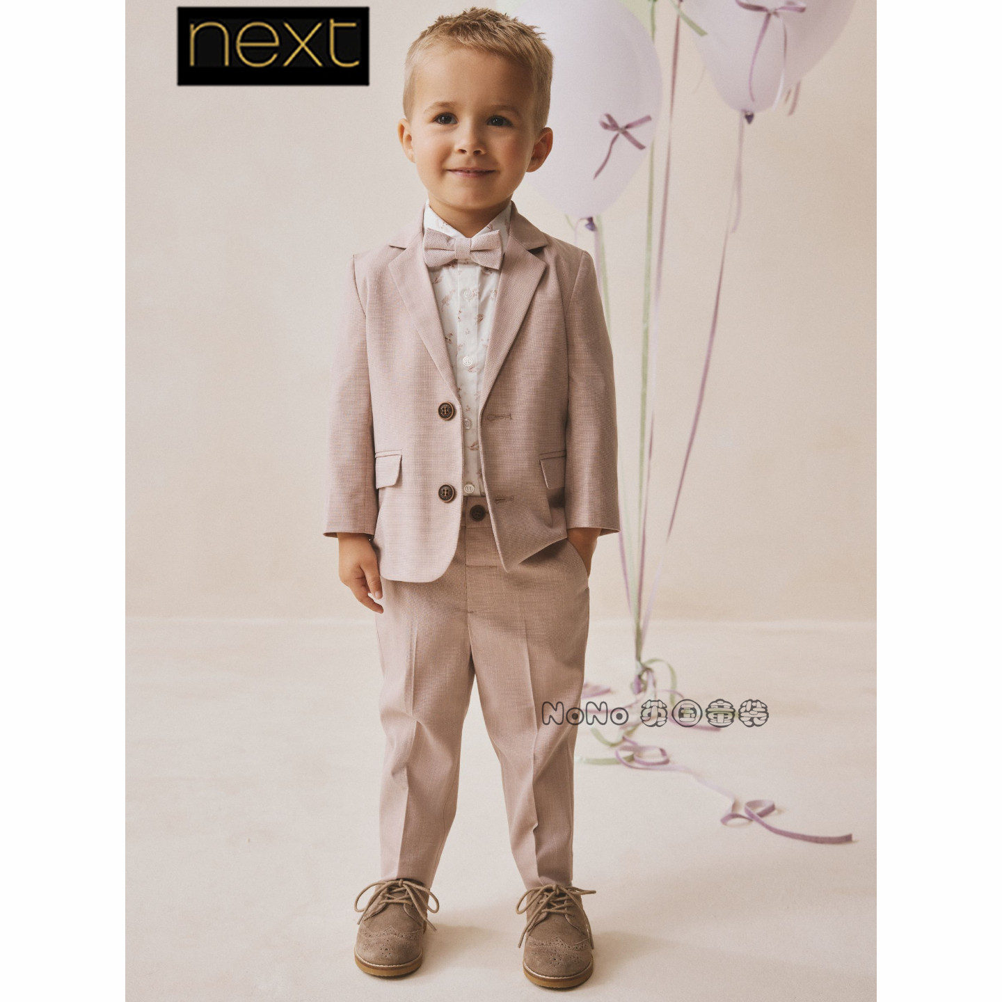 英国Next代购男童粉色衬衫礼服西装长裤演出生日套装1-9岁W29-209