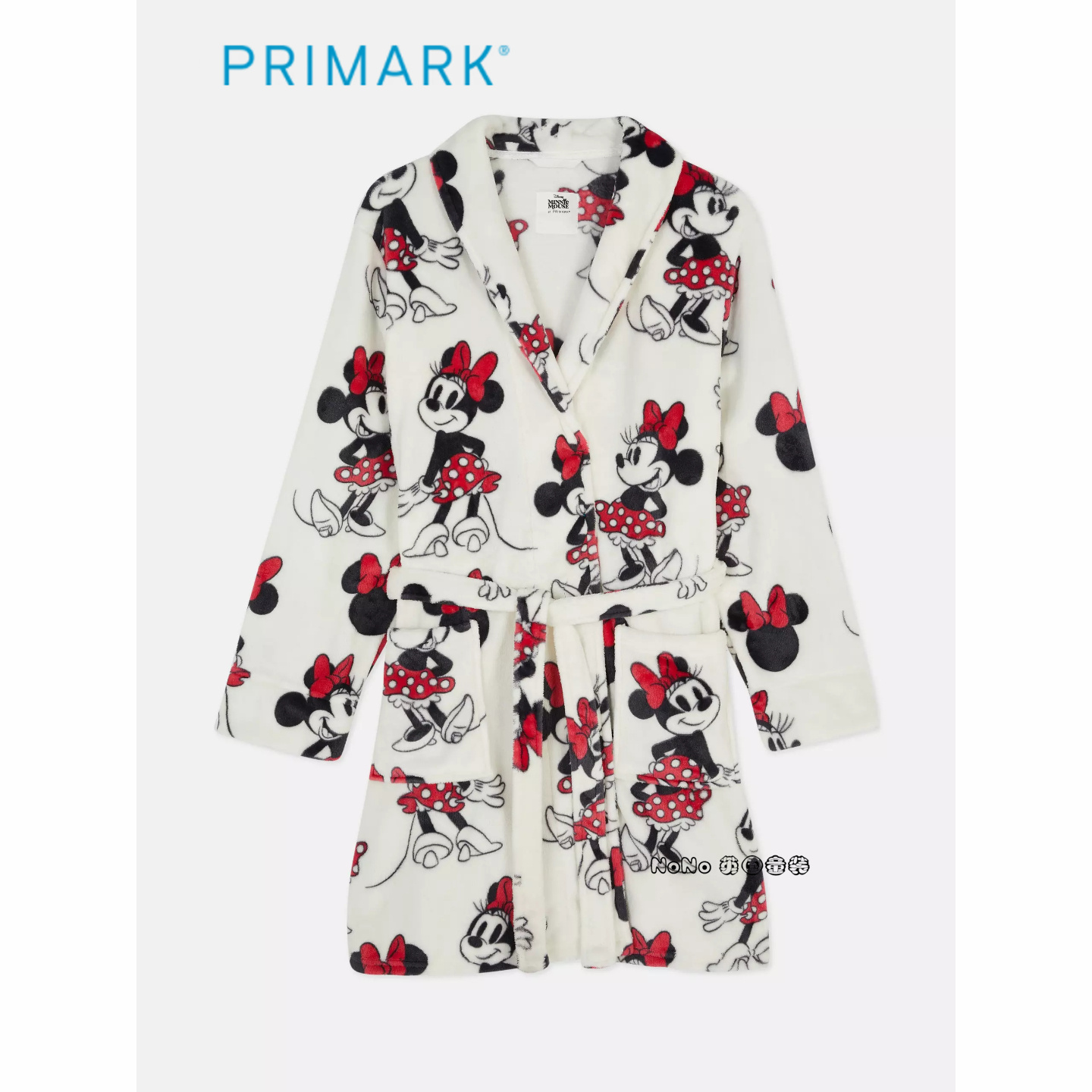 代购英国Primark女款成人大童米妮迪士尼家居服保暖睡袍浴袍新款