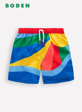 英国Mini BODEN代购男童彩虹太阳沙滩裤短裤运动泳裤2-12岁B3194