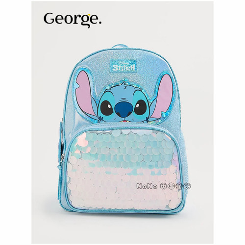 英国乔治GEORGE正品代购儿童蓝色史迪仔奇双肩背书包手提1427880
