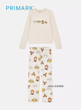 代购英国Primark女款成人大童狮子王卡通长袖家居服睡衣长裤纯棉