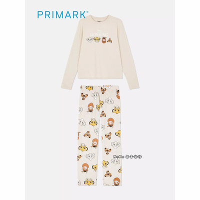 代购英国Primark女款成人大童狮子王卡通长袖家居服睡衣长裤纯棉