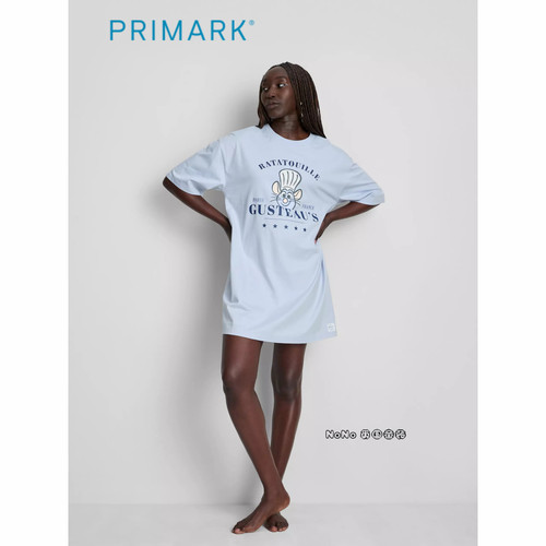 代购英国Primark成人女大童款料理鼠王短袖家居服睡裙T裙宽松