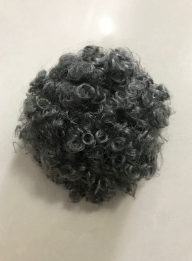 HobgobLin 小布娃娃配件 青灰色爆炸头卷发头皮 厂家直销