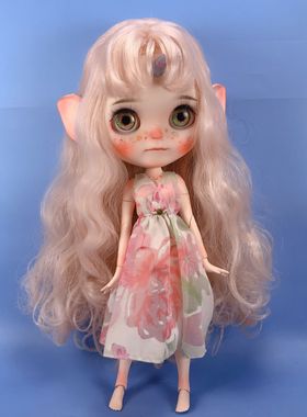 小布改娃可爱精灵妆容小咬唇酒窝带卡通面纹卡通纹体、耳妆 定金