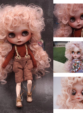 HobgobLin小布裸娃改娃拼娃,B女,暗粉色卷发，适合改娃改妆厂家直