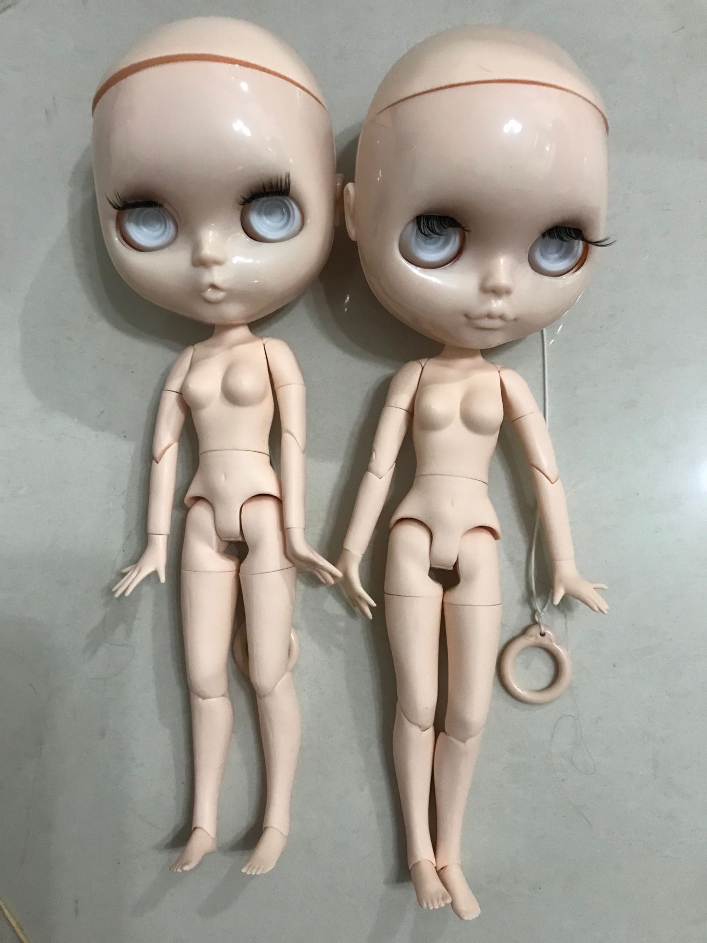 HobgobLin关节小布 改妆脸小胸光头娃 新手改娃 嘟嘟嘴珠唇无眼片