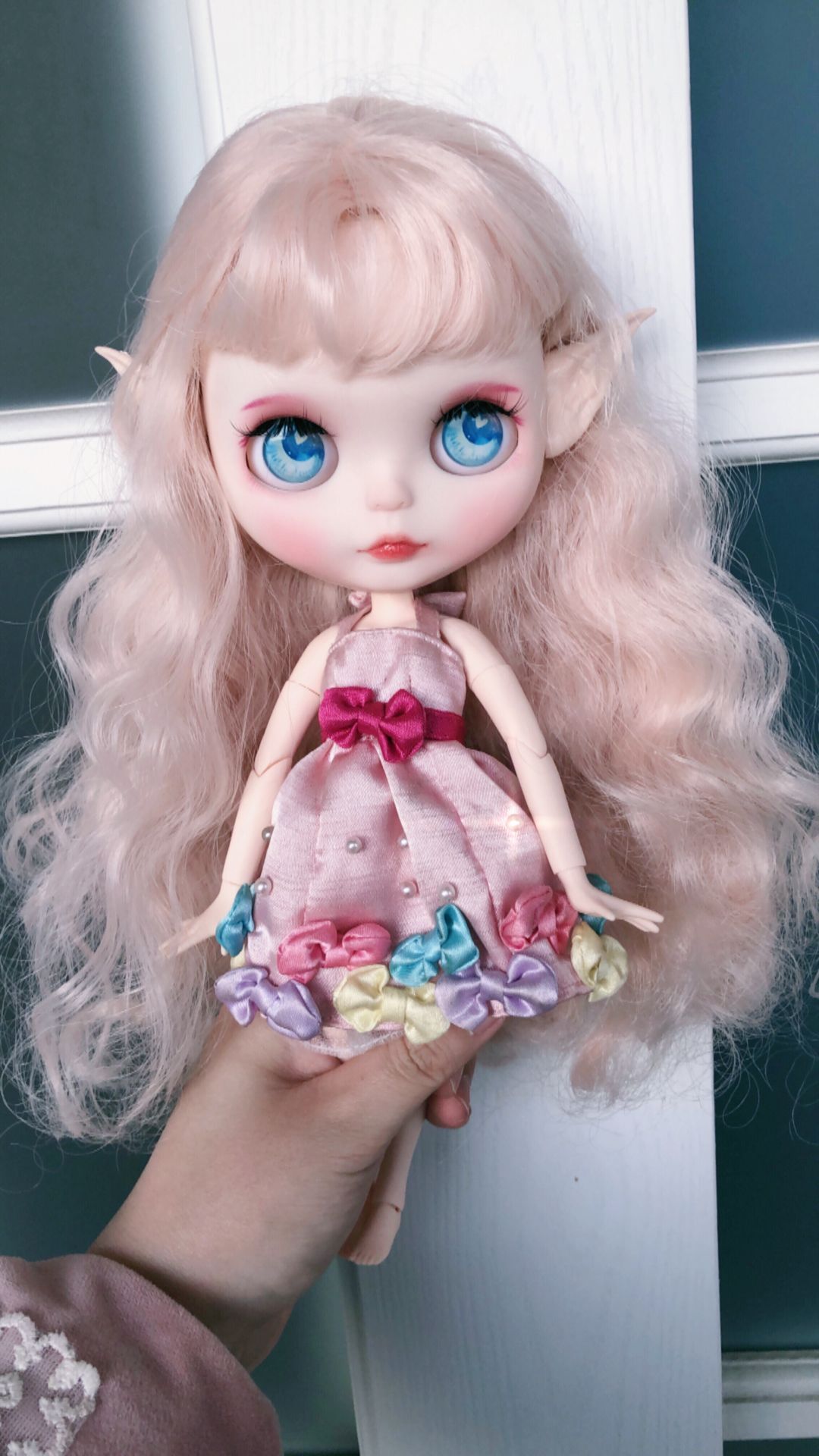 HobgobLin19关节小布 超美粉色精灵耳改娃卷发女 直销定制 改娃