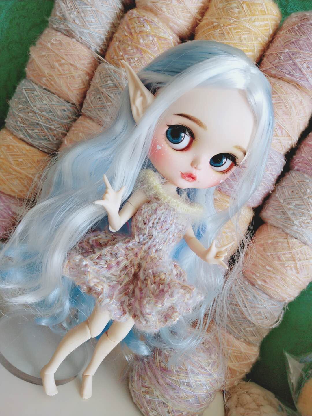 HobgobLin 小布改妆改娃白肌 混色卷发改娃女 厂家直销定制定金