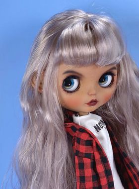 黑肌真人御姐风肌理下睫毛带唇钉耳钉酷女孩带耳朵绘画 改娃定金