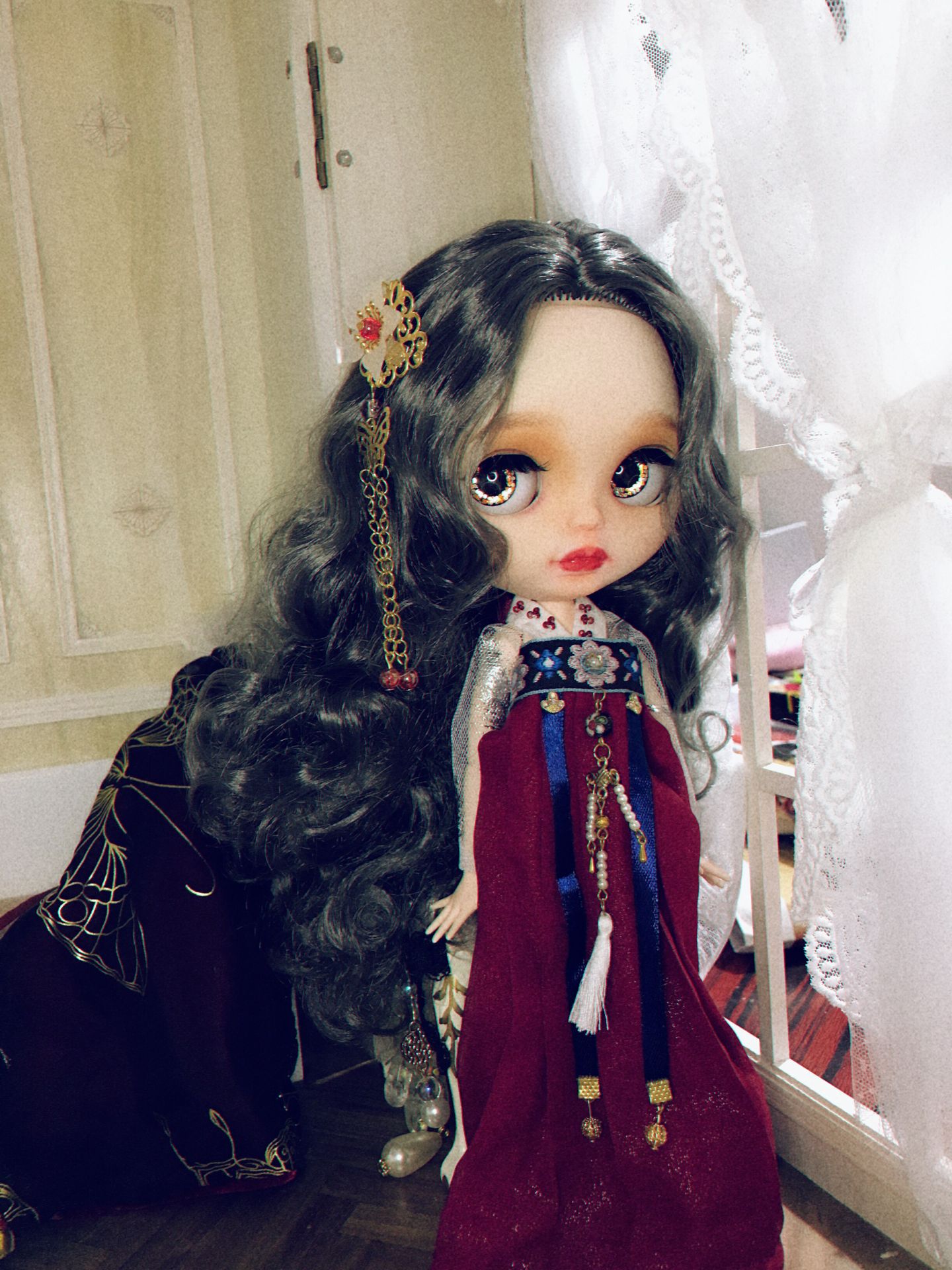 Hobgoblin 小布裸娃奶奶灰中分大卷改妆改娃朝鲜服装 定金