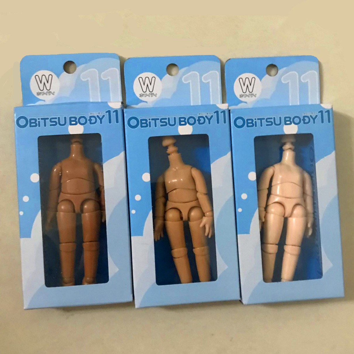 ob11素体关节身体可接GSC娃娃粘土人头娃头8分娃白肌黑肌脱豆娃