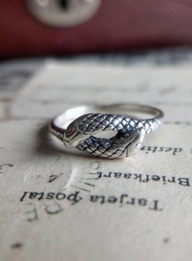 复古宫廷风双头蛇设计感男士戒指