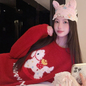 冬季 睡衣女珊瑚绒加厚保暖马年红色本命年甜美半边绒可外穿家居服