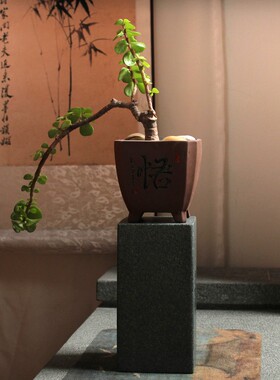 石柱盆栽底托简约桌面茶台装饰